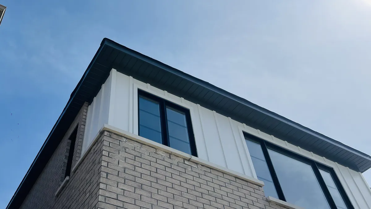 Soffit and fascia corner detail