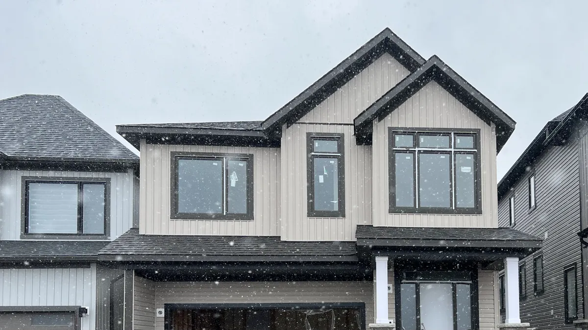 Home with fresh siding